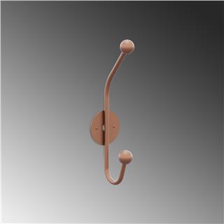Mat Bakır Metal Duvar Askısı Dekoratif Modern Tasarım Antre Banyo Hol Portmanto Askılığı,AMT-005-C