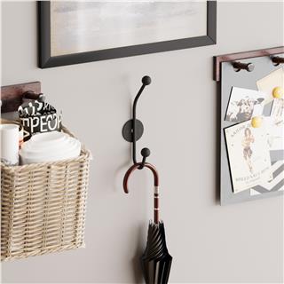 Mat Siyah,Dekoratif Metal Duvar Askısı Modern Tasarım Antre Banyo Hol Portmanto Askılığı,AMT-005