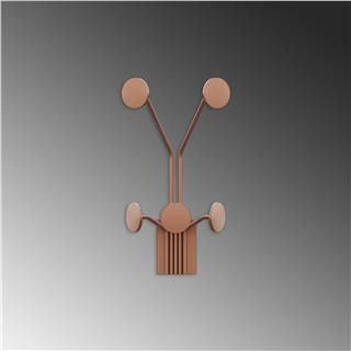 Mat Bakır Metal Duvar Askısı Dekoratif Modern Tasarım Antre Banyo Hol Portmanto Askılığı,AMT-006-C