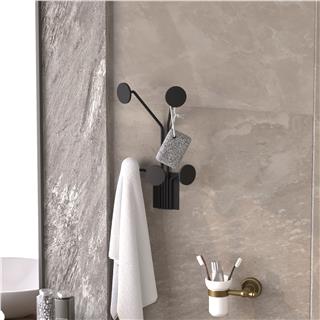 Mat Siyah,Dekoratif Metal Duvar Askısı Modern Tasarım Antre Banyo Hol Portmanto Askılığı,AMT-006