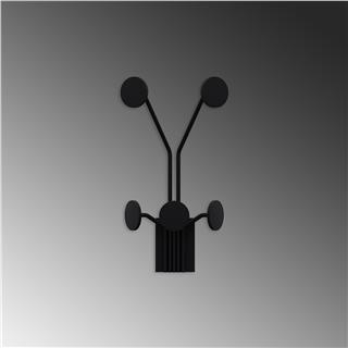 Mat Siyah,Dekoratif Metal Duvar Askısı Modern Tasarım Antre Banyo Hol Portmanto Askılığı,AMT-006