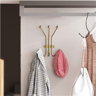 Altın Gold,Dekoratif Metal Duvar Askısı Modern Tasarım Antre Banyo Hol Portmanto Askılığı,AMT-007-A