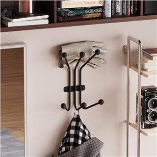 Mat Siyah,Dekoratif Metal Duvar Askısı Modern Tasarım Antre Banyo Hol Portmanto Askılığı,AMT-007