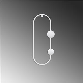 Dekoratif Mat Beyaz Metal Duvar Askısı Modern Tasarım Antre Banyo Hol Portmanto Askılığı,AMT-008-B