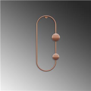 Mat Bakır Metal Duvar Askısı Dekoratif Modern Tasarım Antre Banyo Hol Portmanto Askılığı,AMT-008-C