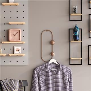 Mat Bakır Metal Duvar Askısı Dekoratif Modern Tasarım Antre Banyo Hol Portmanto Askılığı,AMT-008-C
