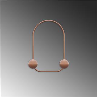 Mat Bakır Metal Duvar Askısı Dekoratif Modern Tasarım Antre Banyo Hol Portmanto Askılığı,AMT-009-C