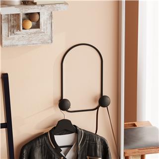 Mat Siyah,Dekoratif Metal Duvar Askısı Modern Tasarım Antre Banyo Hol Portmanto Askılığı,AMT-009