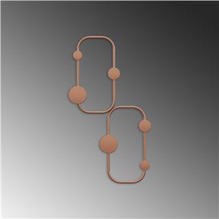 Mat Bakır Metal Duvar Askısı Dekoratif Modern Tasarım Antre Banyo Hol Portmanto Askılığı,AMT-010-C