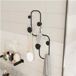 Mat Siyah,Dekoratif Metal Duvar Askısı Modern Tasarım Antre Banyo Hol Portmanto Askılığı,AMT-010