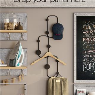 Mat Siyah,Dekoratif Metal Duvar Askısı Modern Tasarım Antre Banyo Hol Portmanto Askılığı,AMT-011