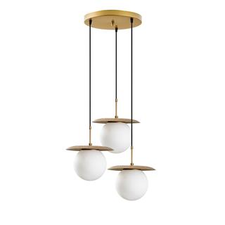 Camlı 3Lü Tepsi Sarkıt Parlak Gold Anemon-13833