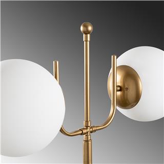 Camlı 2Li Lambader Parlak Gold Pütürlü Siyah Antler-13766