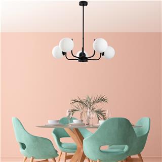 ANTLER-13768, CAMLI 5'Lİ AVİZE 