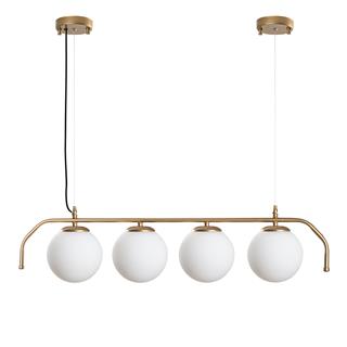 Camlı 4Lü Avize Parlak Gold Antler-13827