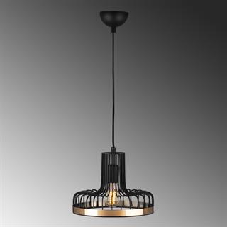 Beyso Tekli Tel Sarkıt Avize Siyah, Modern Dekoratif Metal Lamba BEYSOR-MR-773