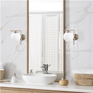 Camlı Tekli Aplik Parlak Gold Flos-7141