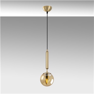 Camlı Tekli Sarkıt Parlak Gold Kıng-11453