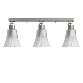 Camlı 3Lü Plafönyer Silver Foca-N-119