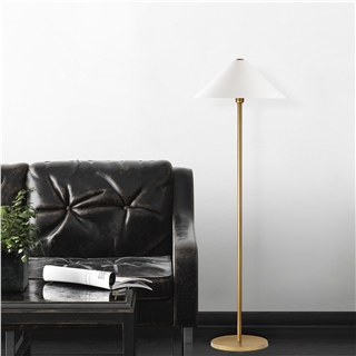Metal Sıvama Tekli Lambader Parlak Gold Mıxed-11512