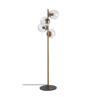 Camlı 4Lü Lambader Parlak Gold Faze-Nt-116