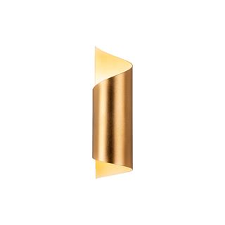 Kıvrık Çift Yönlü Modern Tekli Metal Aplik 27cm Gold, Rustik Dekoratif Duvar Lambası KIVRIK-15361