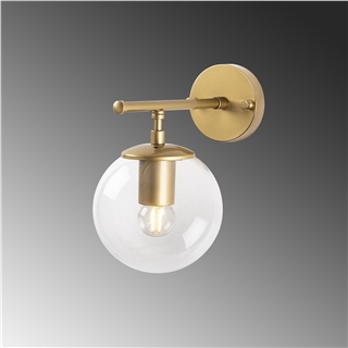 Camlı Tekli Aplik Parlak Gold Roe-10720