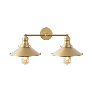 Metal Sıvama 2Li Aplik Parlak Gold Conıcal-12191