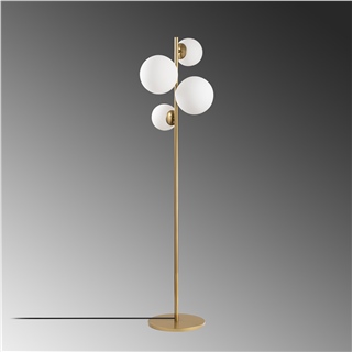 Camlı 4Lü Lambader Parlak Gold Fazlı-10523