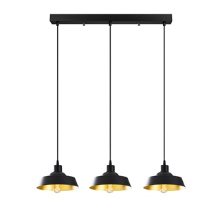 Metal Sıvama 3Lü Sıralı Sarkıt Pütürlü Siyah Efesıvama-189Black-2
