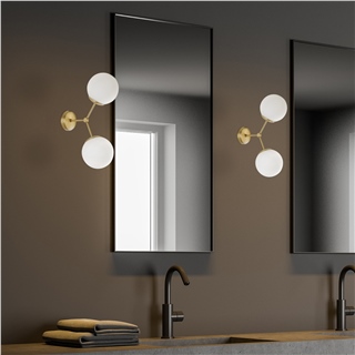 Modern Çift Camlı Duvar Apliği Glop Beyaz Cam E27 Duy Yatak Başı Koridor,DAMAR-6341