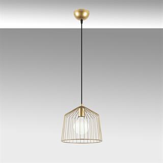 Cat Tekli Tel Sarkıt Avize Parlak Gold, Modern Dekoratif Metal Lamba CAT-12060