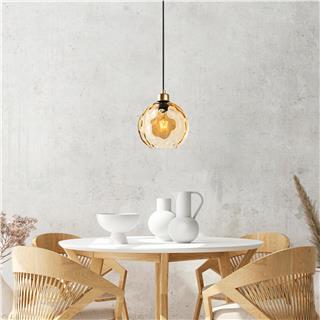 Camlı Tekli Sarkıt Parlak Gold Benek-20-14314
