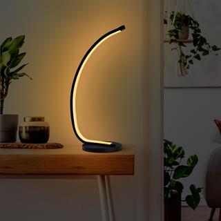 LedLi Masa Lambası Pütürlü Siyah Bevel-13321