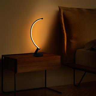 LedLi Masa Lambası Pütürlü Siyah Bevel-13323