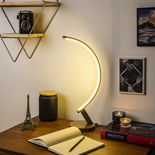 LedLi Masa Lambası Parlak Gold Bevel-13324