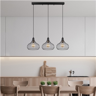 Tel 3Lü Sıralı Sarkıt Pütürlü Siyah Teldamla-11910