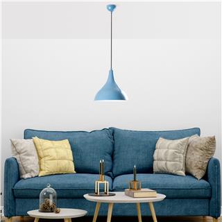 Metal Sıvama Tekli Sarkıt Mavi Beyaz Bıtlıs-N-1395-Lıghtblue