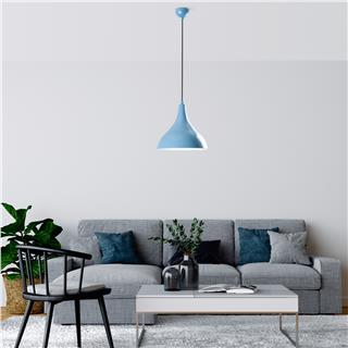 Metal Sıvama Tekli Sarkıt Mavi Beyaz Bıtlıs-N-1395-Lıghtblue