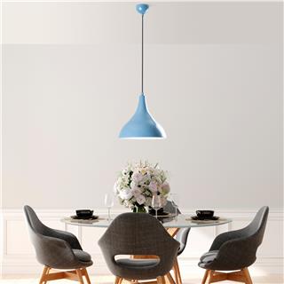 Metal Sıvama Tekli Sarkıt Mavi Beyaz Bıtlıs-N-1395-Lıghtblue