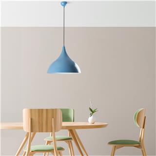 Metal Sıvama Tekli Sarkıt Mavi Beyaz Bıtlısım-N-1390-Lıghtblue