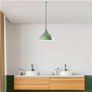 Metal Sıvama Tekli Sarkıt Yeşil Beyaz Bıtlısım-N-1390-Mıntgreen