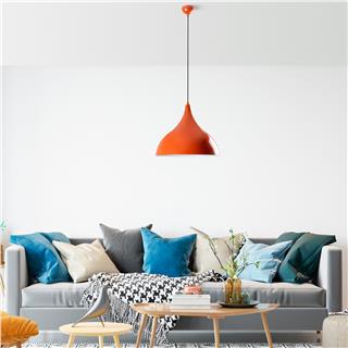Metal Sıvama Tekli Sarkıt Turuncu Beyaz Bıtlısım-N-1390-Orange
