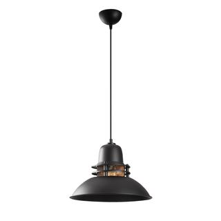 Tibet Retro Tekli Sarkıt Avize Pütürlü Siyah, Endüstriyel Metal Sıvama Tavan Aydınlatma TIBET-3735