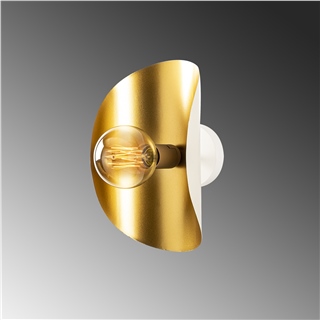 Modern Dekoratif Tekli Duvar Aplik Krem, Metal Sıvama Aydınlatma EGER-MR-840