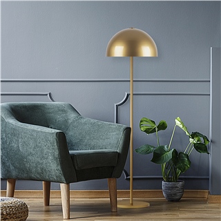 Metal Sıvama Tekli Lambader Parlak Gold Mıxed-11515