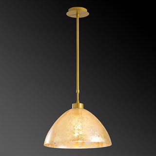 Camlı Tekli Avize Gold Bergama-N-143