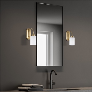 Modern Altın Gold Aplik Silindir Cam E27 Duy Banyo Koridor Yatak Başı Duvar Lambası,HEMIKILO-13160