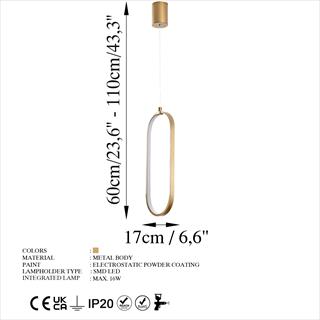 LedLi Sarkıt Parlak Gold Can-13561