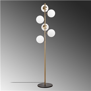 Camlı 6Lı Lambader Parlak Gold Fazlı-10510